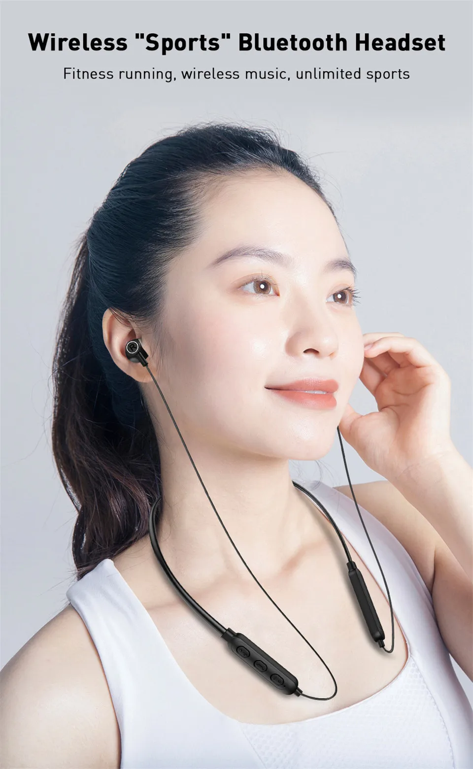 USLION, спортивные Bluetooth наушники, беспроводные наушники, стерео, для бега, Bluetooth, Heaset, с микрофоном, гарнитура, зарядный кабель