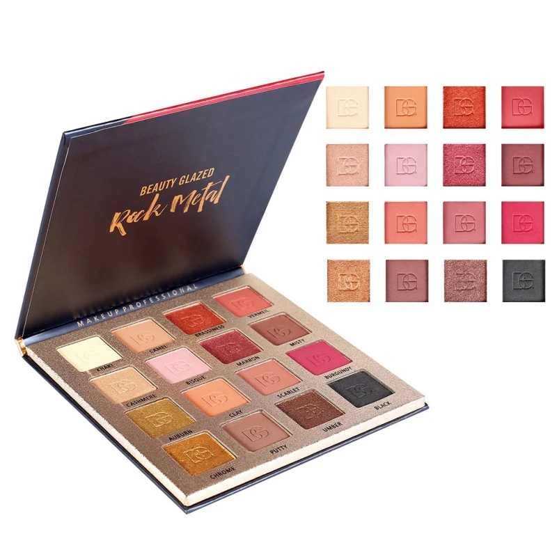 Палитра матовых теней для век Beauty Glazed 16 цветов долговечные блестящие тени