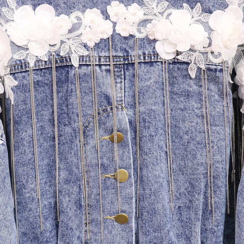 2019 модная уличная новая короткая свободная трехмерная аппликация цветы