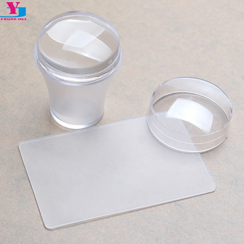 Высокое качество дизайн ногтей штамповка СКРЕБОК НАБОР прозрачный желе