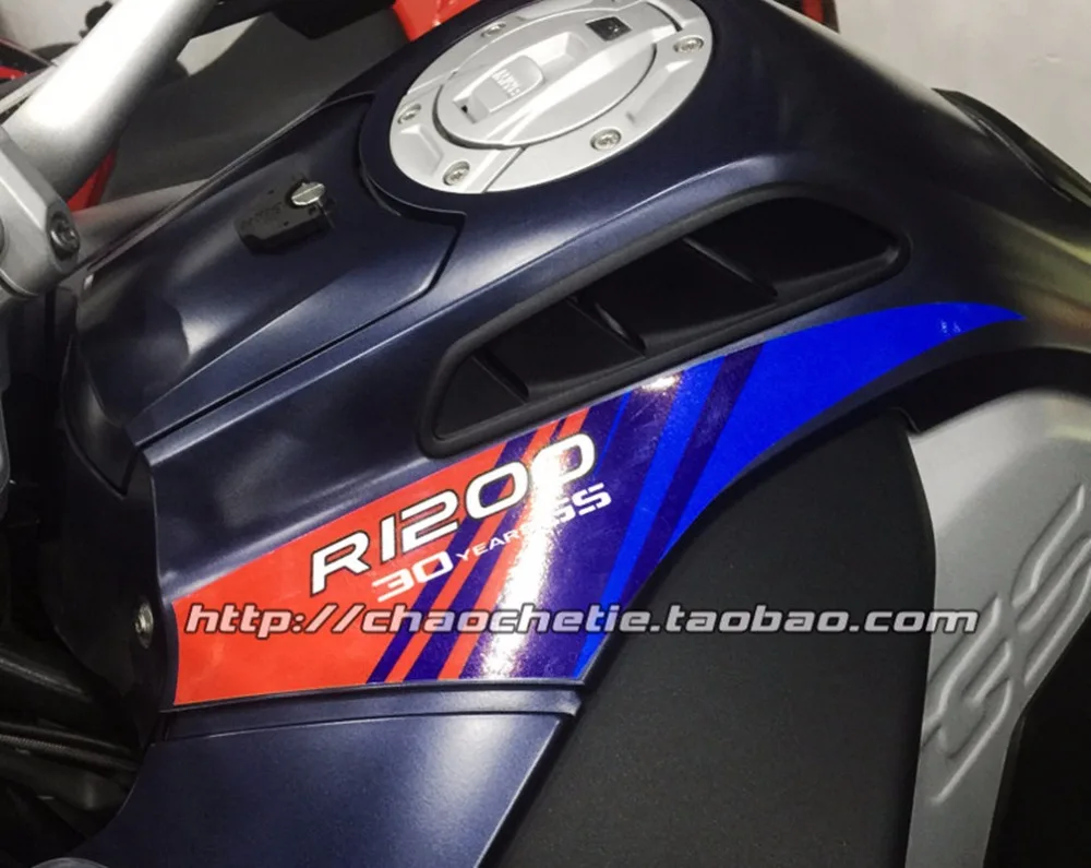 

1pair Car Styling Vinyl Stickers Motorcycle Oil Tank Side Protector Decals for GS ADV R1200GS 30 YEARS