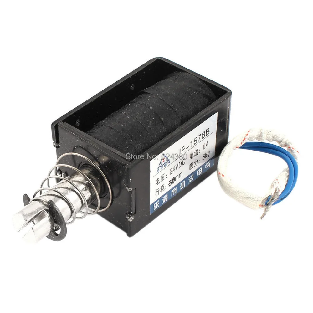 Постоянный ток 24 В толкатель Тип открытая рама Электромагнит 30 мм ход 50N 5кг 11LB