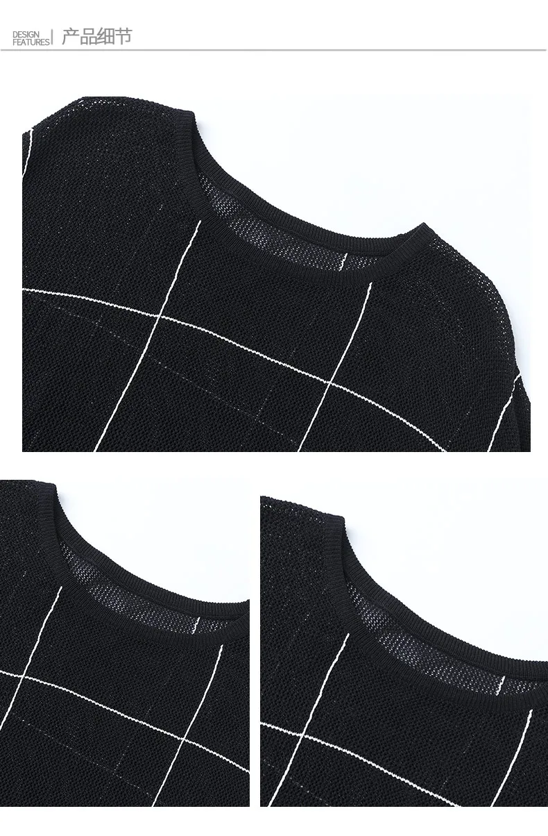 3XL брендовая трикотажная футболка, топы, женская летняя футболка, Топы, новинка, простая свободная длинная футболка с круглым вырезом, модная длинная футболка в клетку, топы для женщин