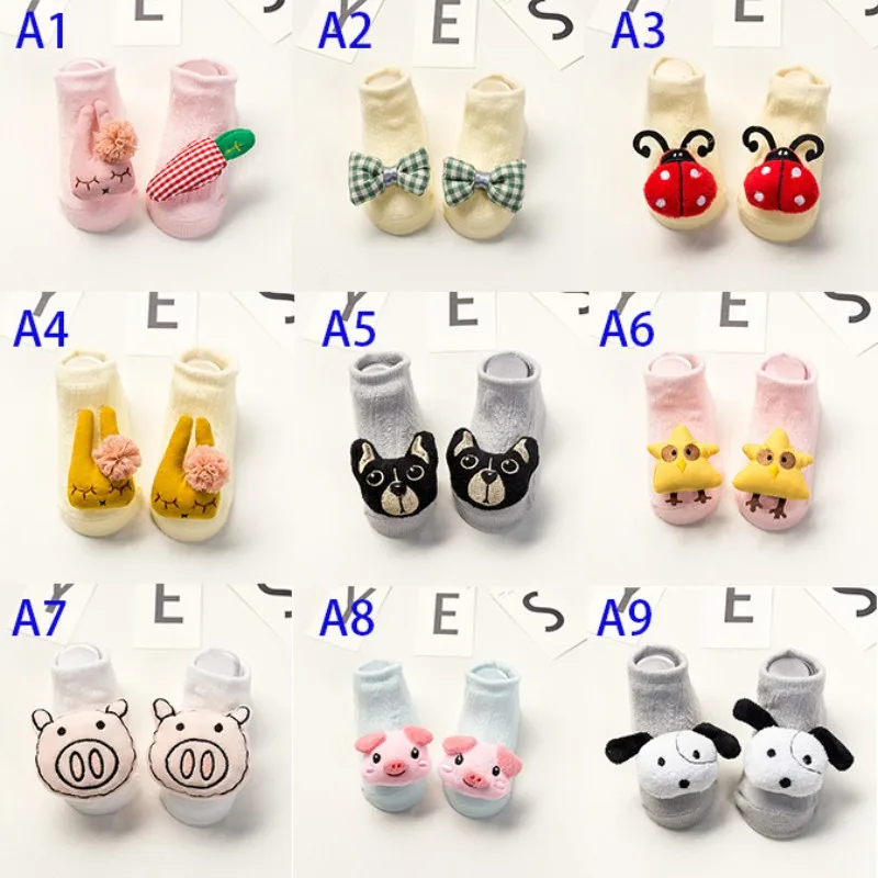 

Autumn Cute Baby Socks Newborn Cotton Baby Boys Girls Cute Toddler Asymmetry Anti-slip Socks for babies winter