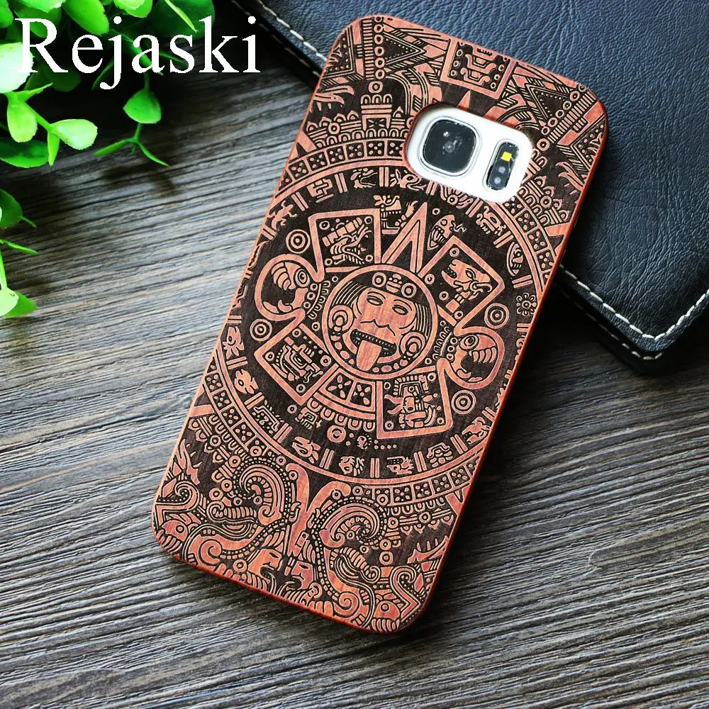 Real Wood Винтаж деревянные Чехлы для телефона для samsung Galaxy S8 S9 плюс реальные Ганеша Деревянный чехол для телефона samsung Galaxy Note 8 9 S7 Edge чехол - Цвет: Real Wood