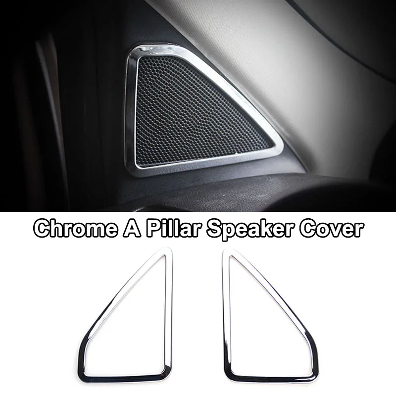 pillar speaker cover Хромированный светильник для Ford Escape Kuga, панель переключателя переменного тока, крышка на вентиляционное отверстие, декоративная ручка, аксессуары для стайлинга автомобилей - Цвет: pillar speaker cover