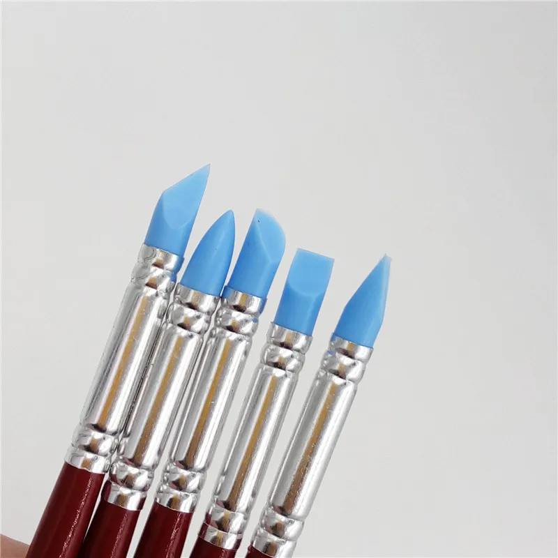 5 шт. кисточки для дизайна ногтей из мягкого силикона|tool box stainless steel|brush toothpickstool add |