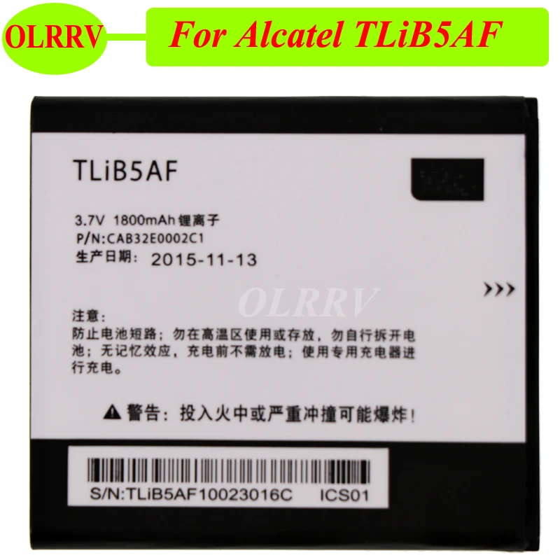 1800 мА/ч TLiB5AF Батарея для Alcatel One Touch Pop C5 OT 5036 5036D 5037 5037D 5037A 5037X аккумулятор|battery for
