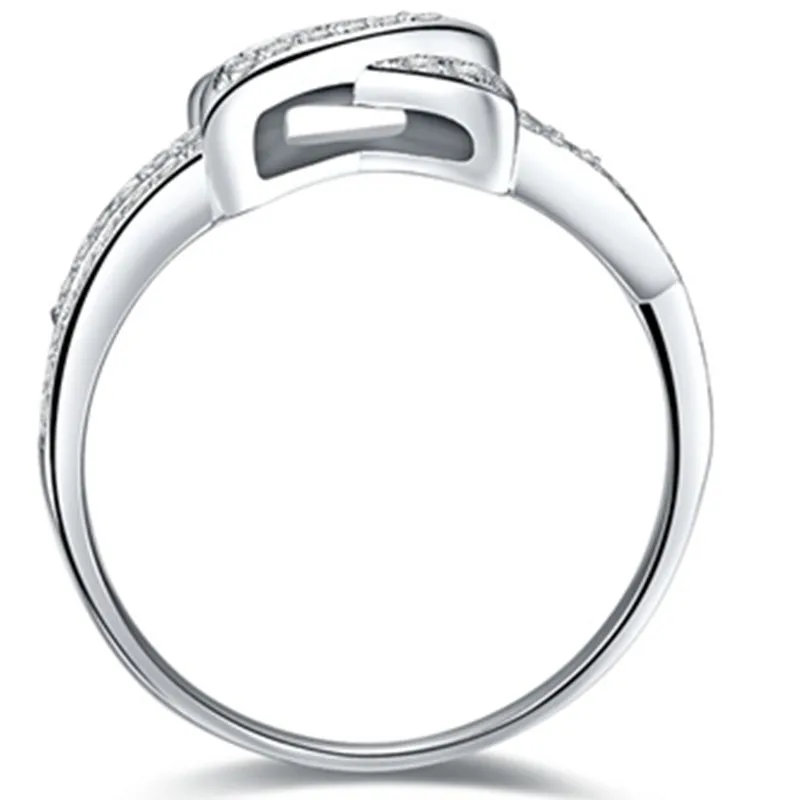 Женское кольцо с искусственным бриллиантом Bow дизайнерское из стерлингового