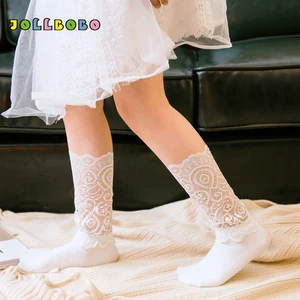 Носки детские хлопковые с кружевом, весна-лето, 2018, От 3 до 8 лет