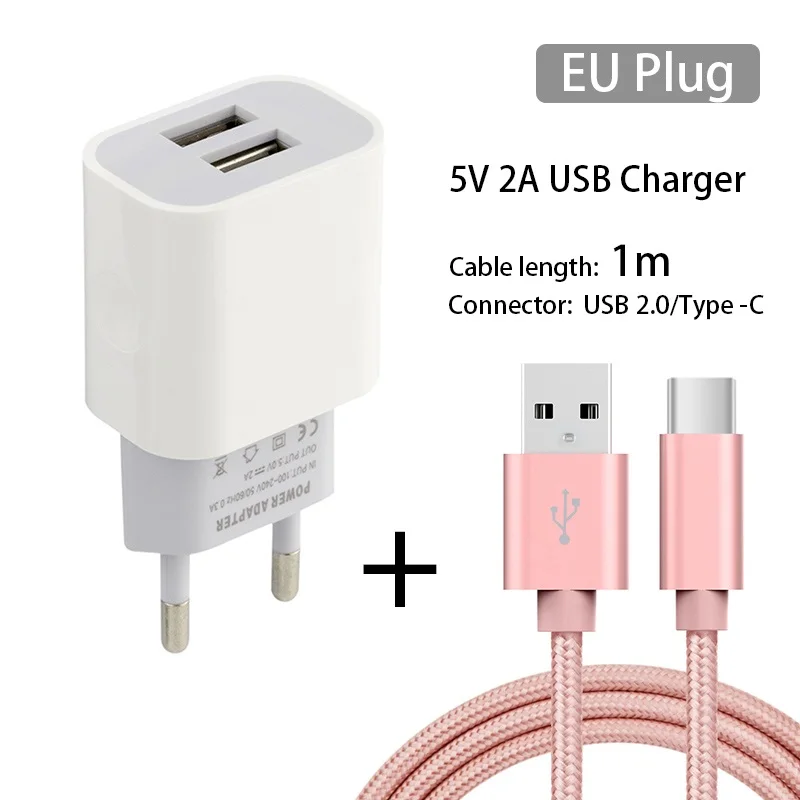 Адаптер зарядного устройства для путешествий с европейской вилкой + USB Type-C