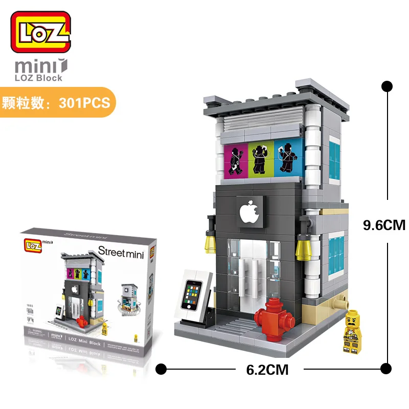 Мини Blocs LOZ Ville Rue Createur Jouet House Modele Briques Jeu De construction Phone DIY Briques|jeu de construction|brique constructionloz