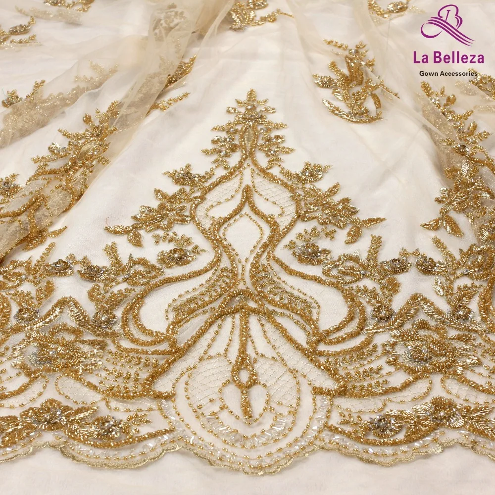 

Кружевное платье La Belleza, серебряное, золотое, с бусинами, 1 ярд, 2019