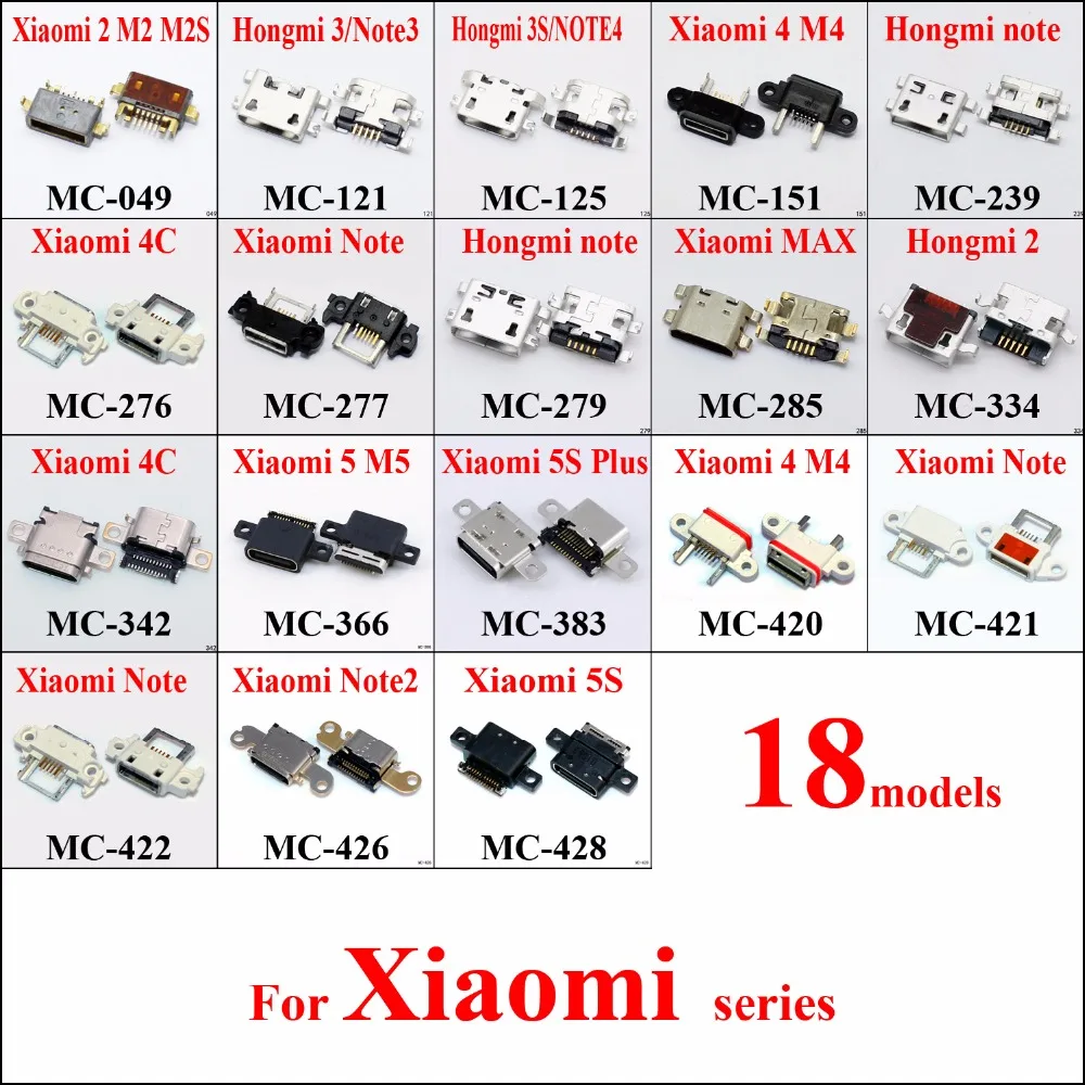 ChengHaoRan 18 моделей разъем Micro USB для Xiaomi 2 M2 M2S Hongmi 3 Note 3S Note4 M4 Redmi M5 5S Plus MAX |