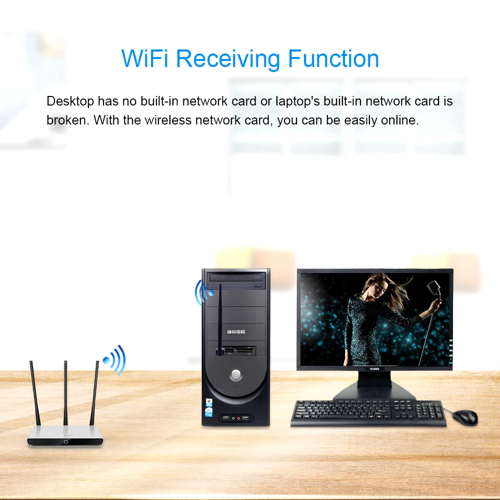 CHIPAL Lan беспроводная 150 Мбит/с 2 дБ антенна USB WiFi приемник адаптер сетевая карта для