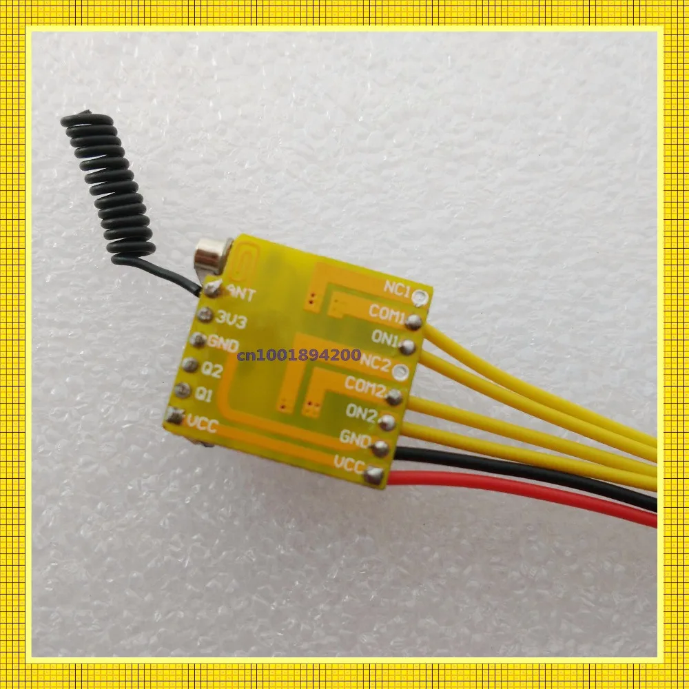 2 канальный беспроводной выключатель постоянного тока 3 7 12 В 2CH 2А без COM NC выход 0
