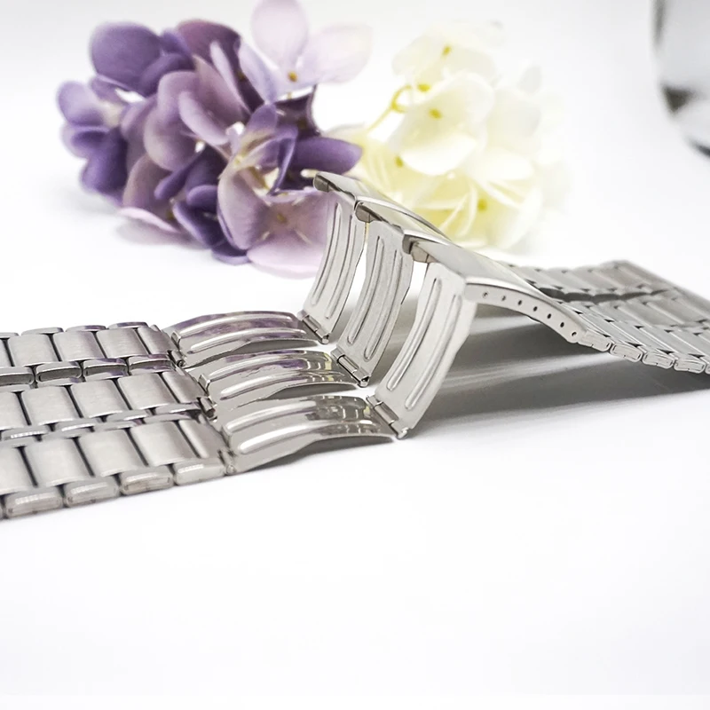 Металлический ремешок для часов из нержавеющей стали 22 мм 2020 Новый 3 складной