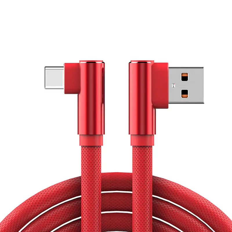 Usb type-C кабель для samsung S8 S9 huawei mate 30 Pro Быстрая зарядка type-C зарядный USB C кабель для передачи данных для Xiaomi mi 9 Красный mi Note 7 - Цвет: Красный