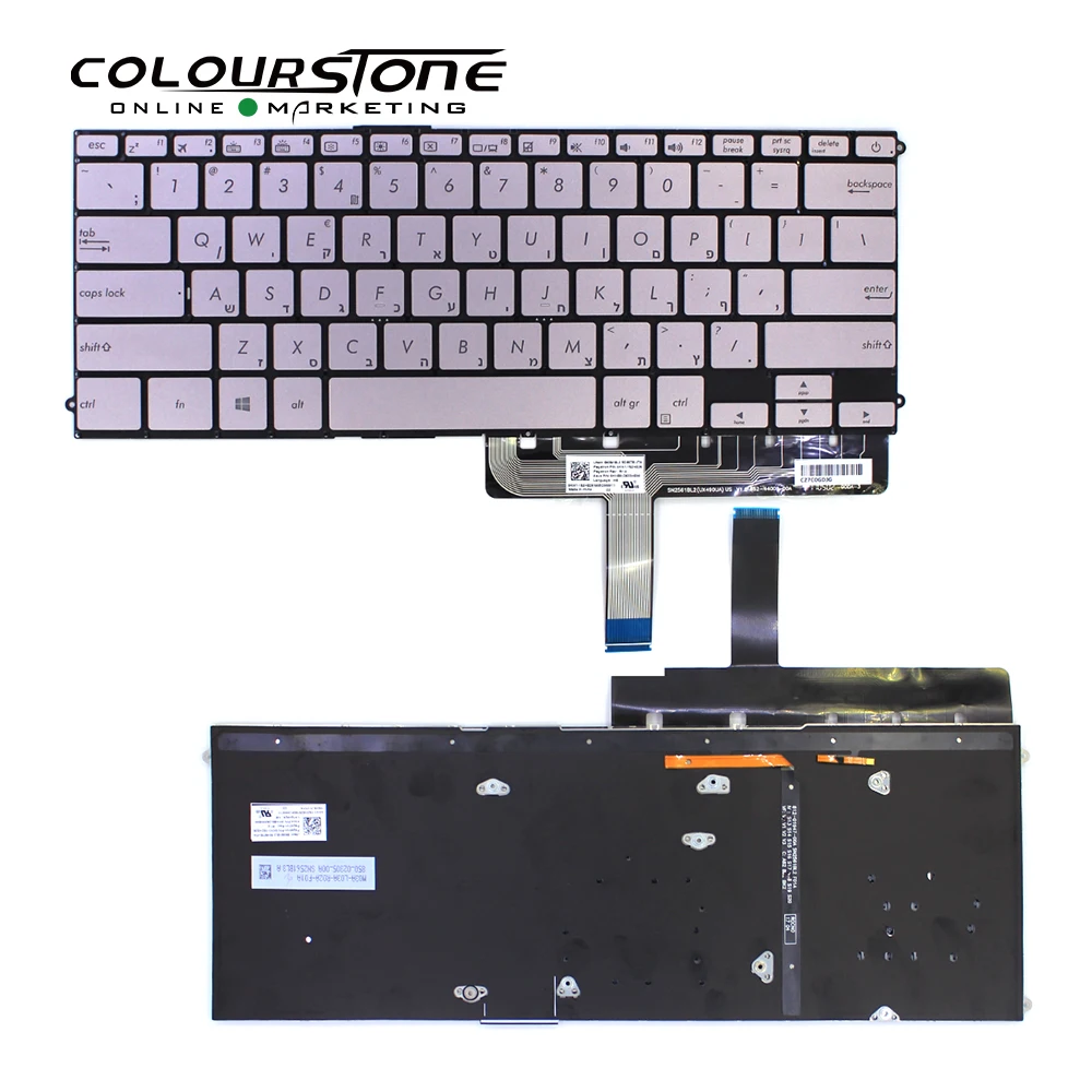 Клавиатура с подсветкой для ноутбука ASUS ZENBOOK UX490 UX490UA серебристая клавиатура