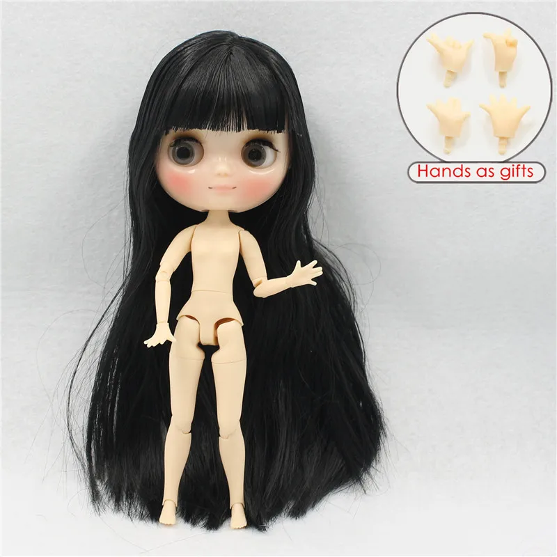 Фабрика blyth middie кукла черные волосы шарнир тела блестящее лицо 1/8 20 см bjd