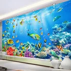 3D фотообои на заказ, подводный мир, рыба, фото, настенная ткань, мультфильм, дети, спальня, гостиная, фон, настенная живопись 3 D