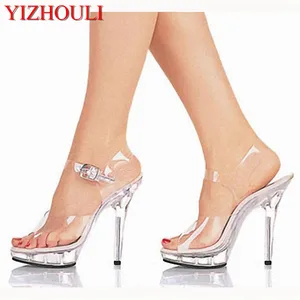 Женские туфли на очень высоком каблуке 13 см, с ремешком на щиколотке