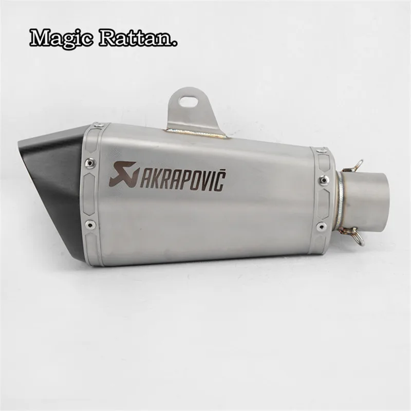 Универсальный мотоцикл Нержавеющая сталь и углерода Волокно выхлопной конец