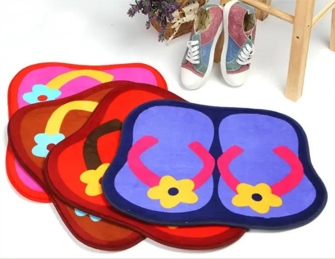 1PC New Flip Flop Floor Mats Bedroom Carpet Door Ground Bath Household Rug Living Room Home Textile Blanket LY 002 | Дом и сад