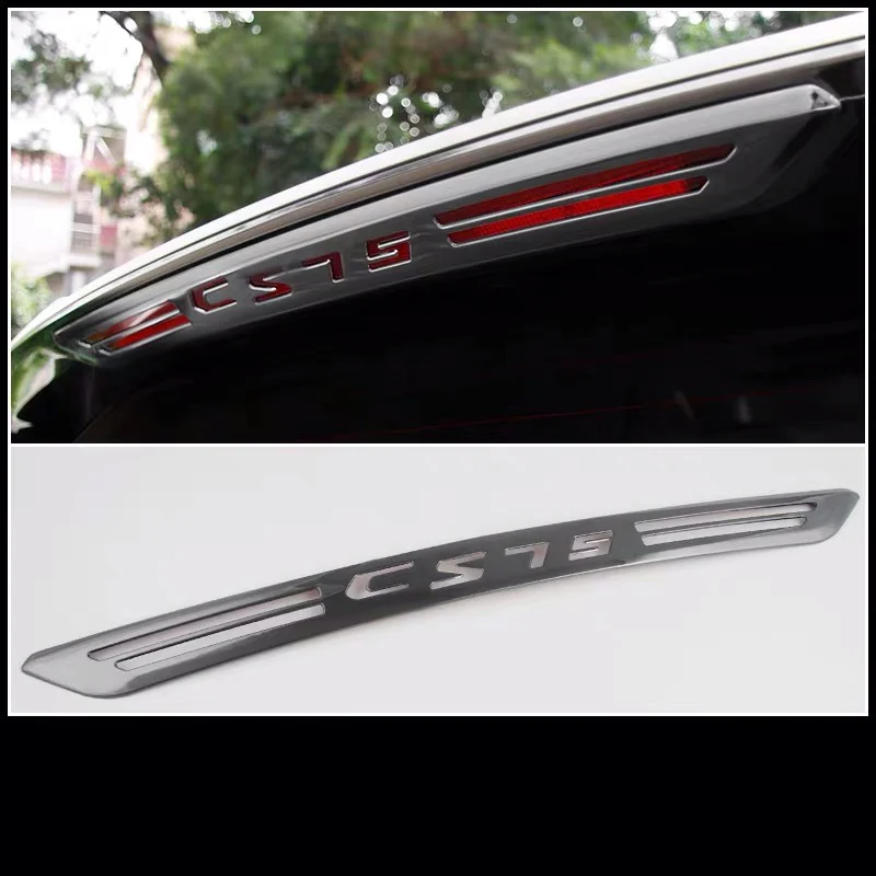 Black titanium Аксессуары для стайлинга автомобилей Changan CS75, задний тормозной светильник, задний светильник, украшение из нержавеющей стали, защитные наклейки - Название цвета: Black titanium