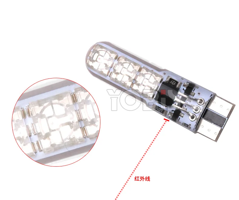 RGB Автомобильная широкополосная лампа T10 силикагель 5050 6SMD Автомобильный