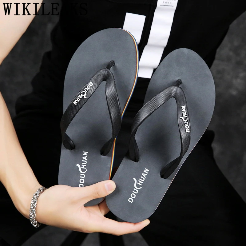 

Flip Flops Beach Slippers Shoes Men Summer Shoes Mens Slippers Outdoor Shoes+male Claquette Pantuflas Zapatos De Hombre Klapki