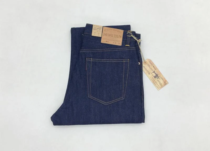 Bob Dong 14,5 oz прямые джинсы винтажные джинсовые брюки для мужчин размера плюс