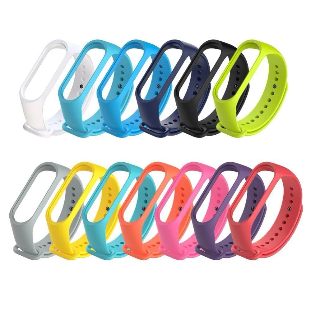 Сменный ремешок из мягкого ТПУ модный спортивный браслет для Mi band 3 силиконовый