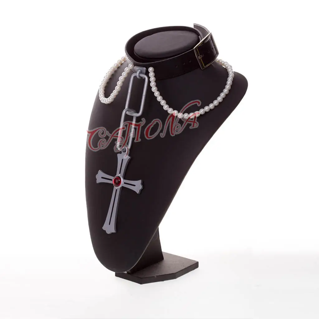 Кожаное ожерелье с подвеской Cafiona росально и вампир