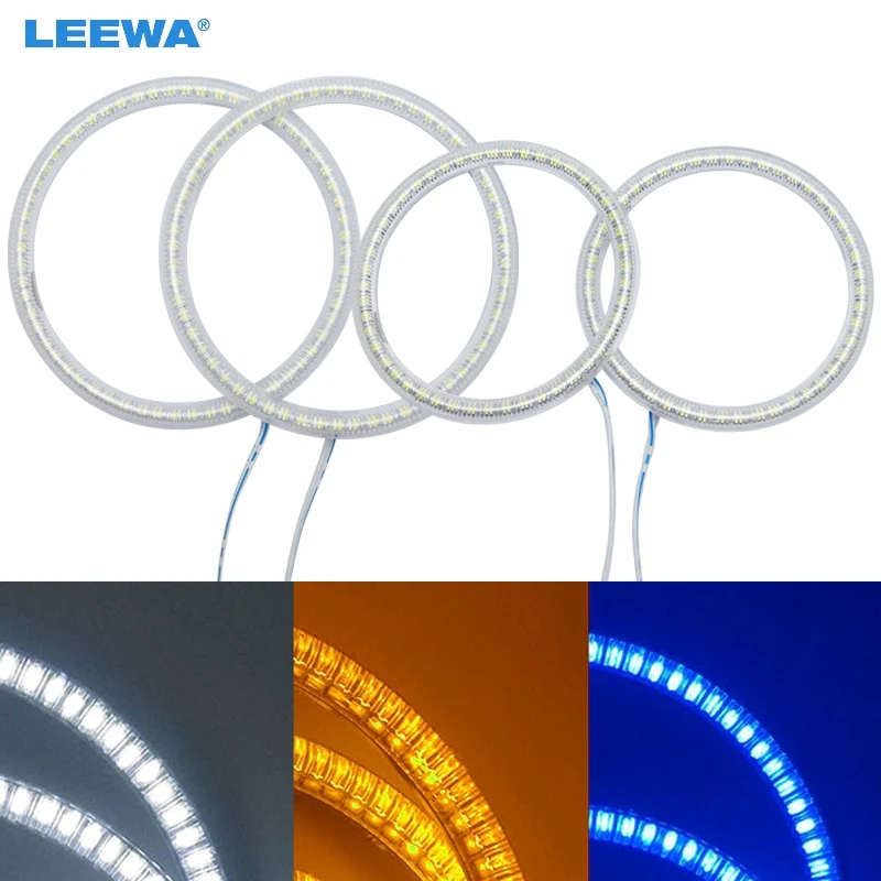 

LEEWA 2X90mm 2X110mm Car SMD LED Halo Rings Angel Eyes DRL Head Lamp For Hyundai Elantra(04-06) White/Blue/Yellow #CA3217