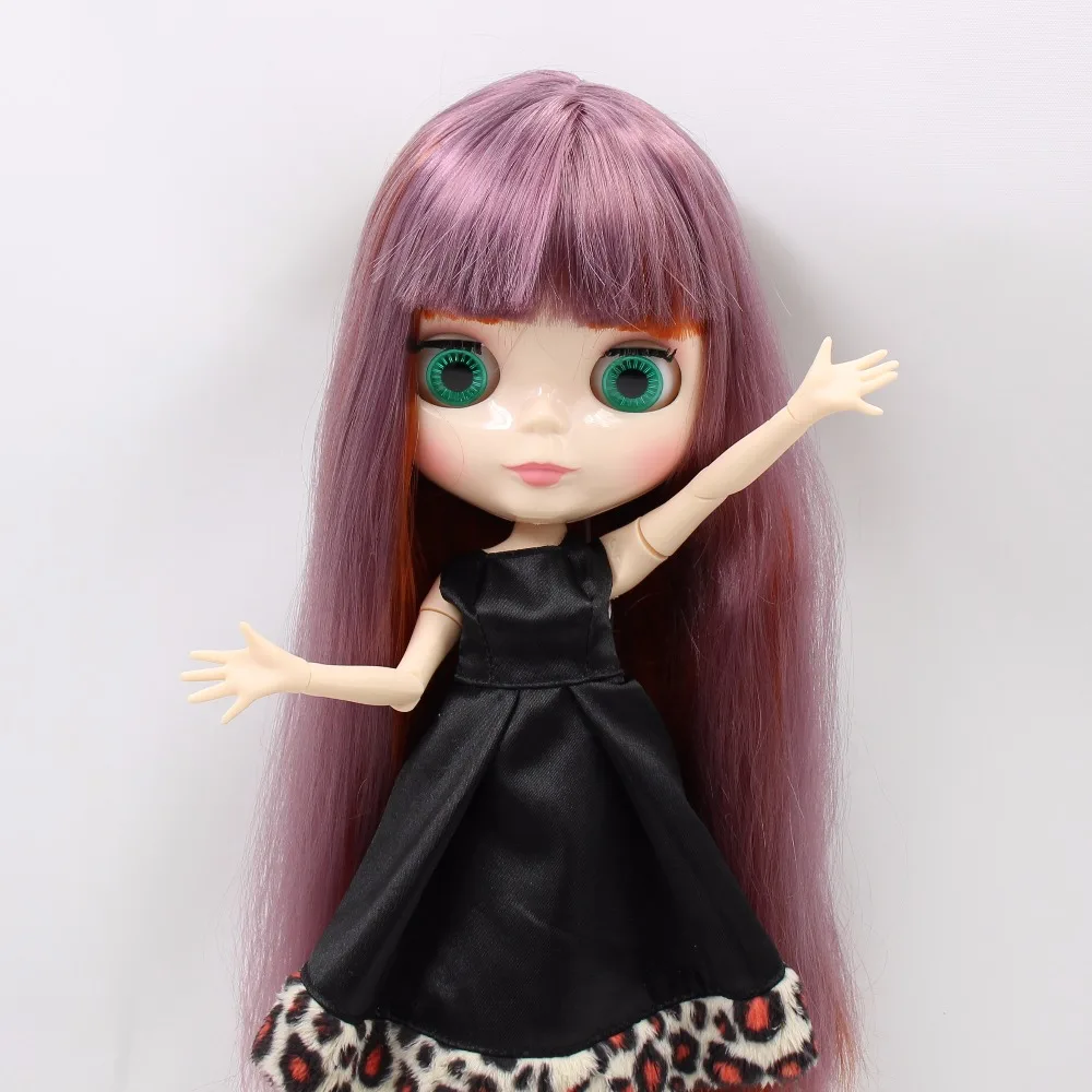 Кукла ICY DBS Blyth BL1025/232 фиолетовая микс красный коричневый волос белая кожа сустав