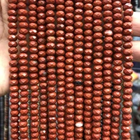 wholesale a quality red jasper beads4x6mm 5x8mm faceted roundel spacer gem stone loose beads for jewelry 15 5string