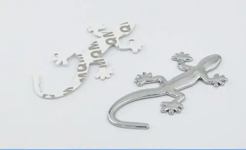 Чистый Металл gecko автомобильные наклейки 3D стереоскопическая Личность