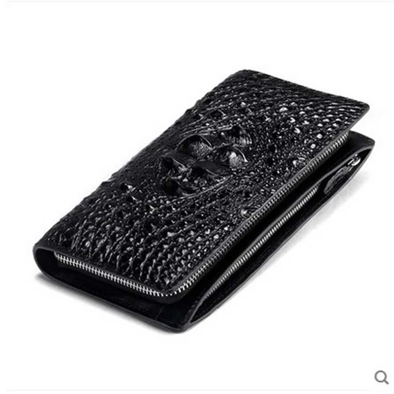 

yuanyu crocodile skin men clutch bag Thai crocodile leather men wallet large zip wallet genuine crocodile leather clutch bag