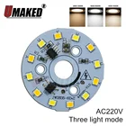 AC220V теплыйхолодный белый два цвета в одной печатной плате 5 Вт 2835 SMD светильник вая панель светодиодный ная панель для PCB для потолка со светодиодом