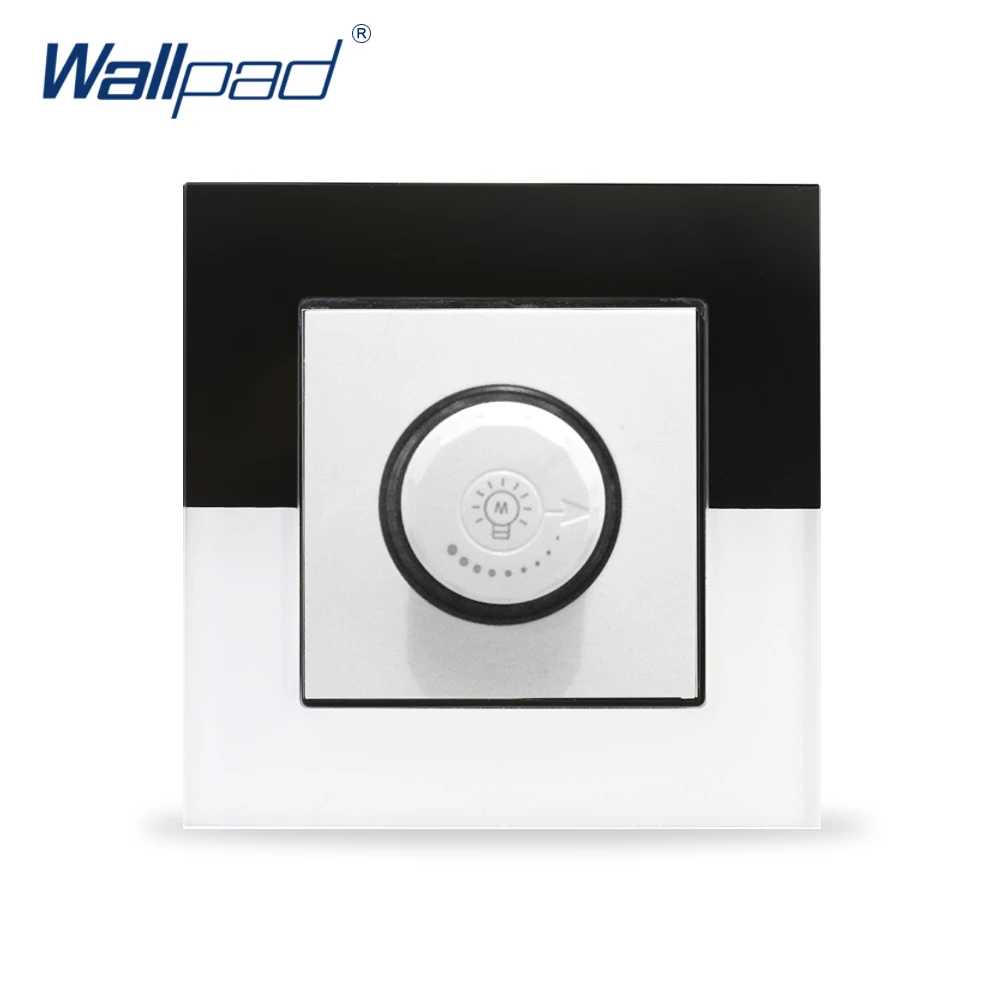 Переключатель диммера Wallpad Хрустальная стеклянная панель 110в 250в стекло стандарт