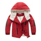 Зимняя утепленная куртка для мальчиков, детская теплая ветровка, бархатная флисовая куртка, пальто с капюшоном для маленьких мальчиков, детская одежда для 3-13 лет