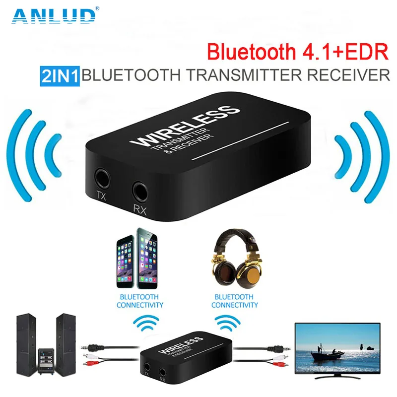 Anlud Bluetooth приемник передатчик адаптер 2in1 3.5 автомобилей ТВ transmissor аудио музыки