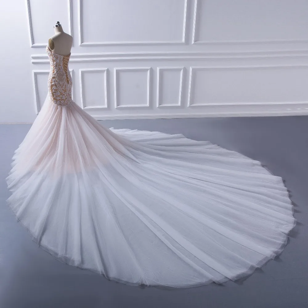 Vestidos De Novia элегантные свадебные платья без бретелек с декором из бисера хрусталя