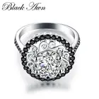 Кольцо обручальное женское, из серебра 925 пробы, с цветком, C046