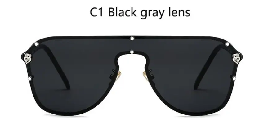 C1 black gray lens Милые Солнцезащитные очки больших размеров, роскошные золотые солнцезащитные очки в оправе, красные солнцезащитные очки для женщин, мода, авиационные очки - Цвет линз: C1 black gray lens