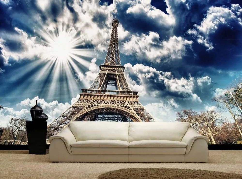 Эйфелева башня 3d обои современные для гостиной фрески домашний Декор нетканые