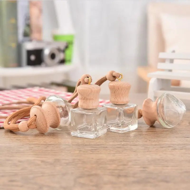 Стеклянные пустые флаконы для духов подвесное масло парфума с деревянной