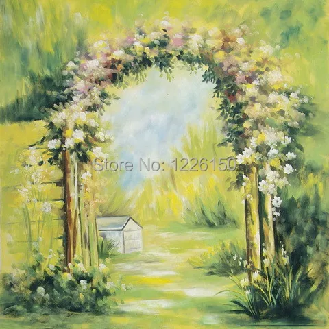 

New Professional10ft x 10ft wedding hand painted scenery background backdrop FSE8 ,photo studio backdrop,photo background muslin