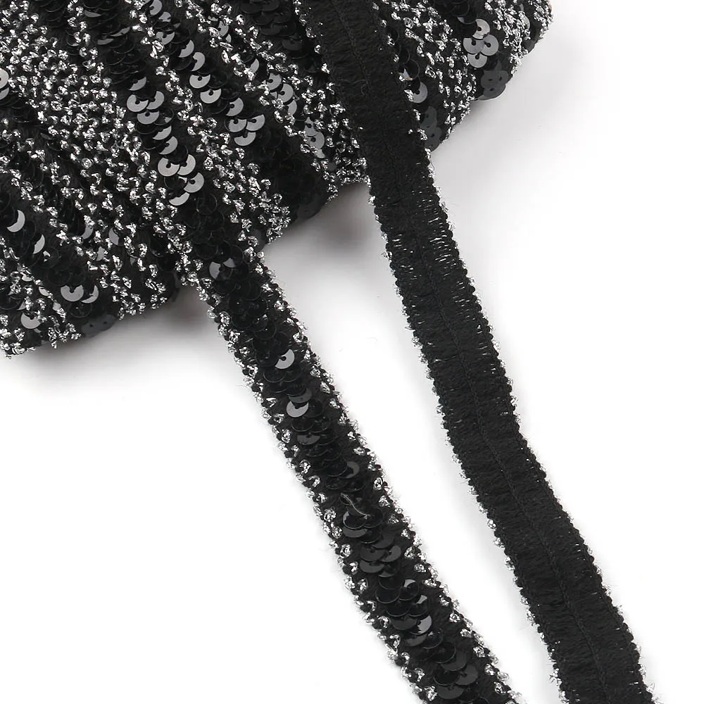 5 ярдов эластичная лента с блестками из эластичной ткани кружевом Отделка Сетки